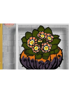 Intra απο ξύλο plywood 3mm-4mm πάχος τρισδιάστατο λουλούδι αποκριών Δίασταση 2048x2048 cm INTRAFABR-81000239