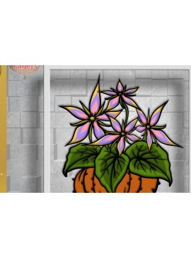 Intra απο ξύλο plywood 3mm-4mm πάχος τρισδιάστατο λουλούδι αποκριών Δίασταση 2048x2048 cm INTRAFABR-80880242