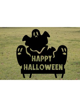 Σετ των 2 Intra απο ξύλο plywood 3mm-4mm πάχος 3D Halloween Garden Design Δίασταση 15x15 cm INTRAFABR-79071872