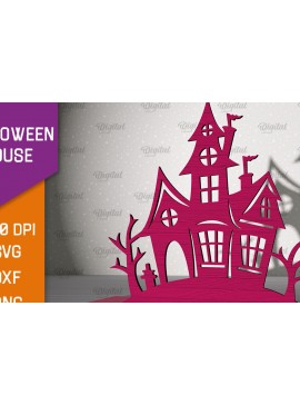 Σετ των 2 Intra απο ξύλο plywood 3mm-4mm πάχος τρισδιάστατου σπιτιού αποκριών Δίασταση 15x15 cm INTRAFABR-102769144