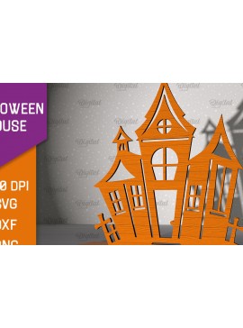 Σετ των 2 Intra απο ξύλο plywood 3mm-4mm πάχος τρισδιάστατου σπιτιού αποκριών Δίασταση 15x15 cm INTRAFABR-102769200