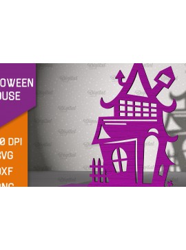 Σετ των 3 Intra απο ξύλο plywood 3mm-4mm πάχος τρισδιάστατου σπιτιού αποκριών Δίασταση 15x15 cm INTRAFABR-102769034