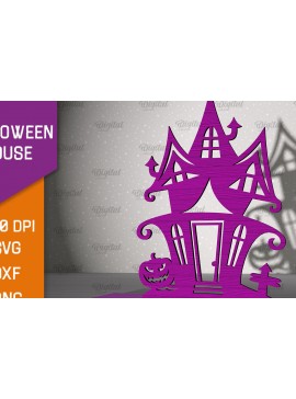 Σετ των 2 Intra απο ξύλο plywood 3mm-4mm πάχος τρισδιάστατου σπιτιού αποκριών Δίασταση 15x15 cm INTRAFABR-102769099