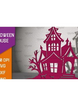 Σετ των 2 Intra απο ξύλο plywood 3mm-4mm πάχος τρισδιάστατου σπιτιού αποκριών Δίασταση 15x15 cm INTRAFABR-102768775