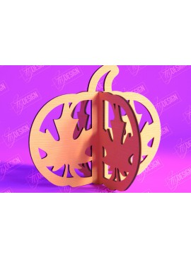 Σετ των 3 Intra απο ξύλο plywood 3mm-4mm πάχος τρισδιάστατη κολοκύθα αποκριών | Στολίδια κολοκύθας Δίασταση 8x8 cm INTRAFABR-103783111