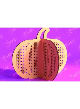 Σετ των 3 Intra απο ξύλο plywood 3mm-4mm πάχος τρισδιάστατη κολοκύθα αποκριών | Στολίδια κολοκύθας Δίασταση 8x8 cm INTRAFABR-103783211