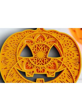 Intra απο ξύλο plywood 3mm-4mm πάχος 3D Halloween Pumpkin Δίασταση 30x30 cm INTRAFABR-76865609