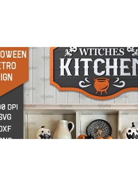 Σετ των 2 Intra απο ξύλο plywood 3mm-4mm πάχος 3D Halloween Retro Sign Cut  Δίασταση 15x15 cm INTRAFABR-105569192