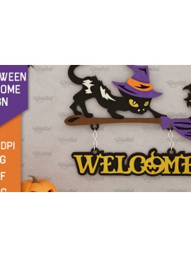 Σετ των 2 Intra απο ξύλο plywood 3mm-4mm πάχος Τρισδιάστατο αποκριάτικο σημάδι καλωσορίσματος με λέιζερ Δίασταση 15x15 cm INTRAFABR-106947366