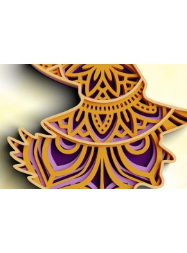 Intra απο ξύλο plywood 3mm-4mm πάχος 3D Halloween Witch Δίασταση 30x30 cm INTRAFABR-76993887
