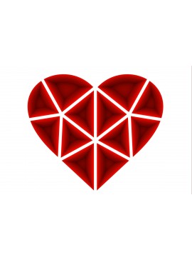 Intra απο ξύλο plywood 3mm-4mm πάχος 3D Heart Layer Mandala Δίασταση 260x260 cm INTRAFABR-4677908