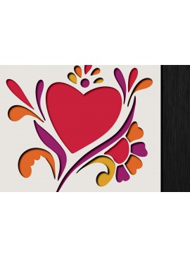 Σετ των 2 Intra απο ξύλο plywood 3mm-4mm πάχος αποκοπής 3D Heart Shadow Box Δίασταση 25x25 cm INTRAFABR-118420679