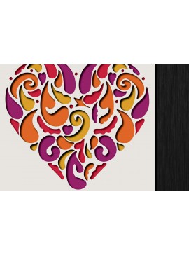 Σετ των 2 Intra απο ξύλο plywood 3mm-4mm πάχος αποκοπής 3D Heart Shadow Box Δίασταση 25x25 cm INTRAFABR-118421193