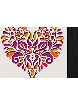 Σετ των 2 Intra απο ξύλο plywood 3mm-4mm πάχος αποκοπής 3D Heart Shadow Box Δίασταση 25x25 cm INTRAFABR-118421652