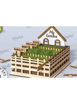 Σετ των 2 Intra απο ξύλο plywood 3mm-4mm πάχος Τρισδιάστατη στον κήπο του σπιτιού. Plant Pot Δίασταση 30x20 cm INTRAFABR-117413086