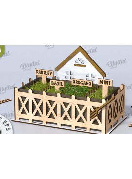 Intra απο ξύλο plywood 3mm-4mm πάχος Τρισδιάστατη στον κήπο του σπιτιού. Plant Pot Δίασταση 30x20 cm INTRAFABR-117412809