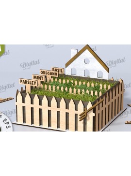 Intra απο ξύλο plywood 3mm-4mm πάχος Τρισδιάστατη στον κήπο του σπιτιού. Plant Pot Δίασταση 30x20 cm INTRAFABR-117413034