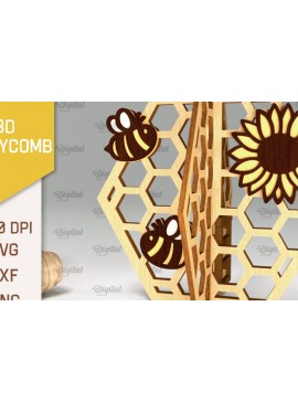 Intra απο ξύλο plywood 3mm-4mm πάχος Τρισδιάστατη με κηρήθρα. Honeycomb Δίασταση 30x20 cm INTRAFABR-100406612