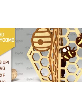 Intra απο ξύλο plywood 3mm-4mm πάχος Τρισδιάστατη με κηρήθρα. Honeycomb Δίασταση 30x20 cm INTRAFABR-100406731