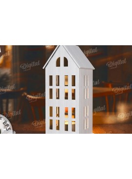 Intra απο ξύλο plywood 3mm-4mm πάχος Τρισδιάστατη σπιτιού. Διακόσμηση σπιτιού Δίασταση 30x20 cm INTRAFABR-117260877