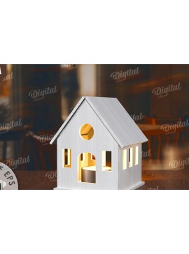 Intra απο ξύλο plywood 3mm-4mm πάχος Τρισδιάστατη σπιτιού. Διακόσμηση σπιτιού Δίασταση 30x20 cm INTRAFABR-117260088