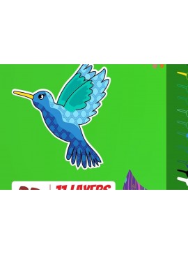 Intra απο ξύλο plywood 3mm-4mm πάχος 3D Hummingbird Cut Δίασταση 30x20 cm INTRAFABR-17648426