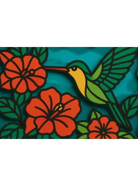 Σετ των 3 Intra απο ξύλο plywood 3mm-4mm πάχος αποκοπής 3D Hummingbirds Shadow Box Δίασταση 4x4 cm INTRAFABR-123679579