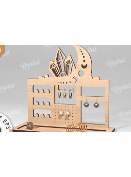 Σετ των 2 Intra απο ξύλο plywood 3mm-4mm πάχος Τρισδιάστατη οργάνωση κοσμημάτων με λέιζερ Δίασταση 30x20 cm INTRAFABR-117704611