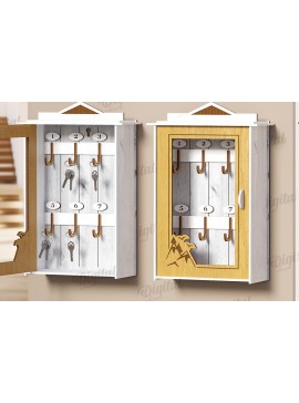 Σετ των 2 Intra απο ξύλο plywood 3mm-4mm πάχος 3D Key Organizer Box Δίασταση 30x20 cm INTRAFABR-121599385