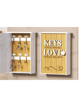 Σετ των 2 Intra απο ξύλο plywood 3mm-4mm πάχος 3D Key Organizer Box Δίασταση 30x20 cm INTRAFABR-121598951
