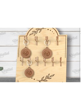 Σετ των 3 Intra απο ξύλο plywood 3mm-4mm πάχος Τρισδιάστατη κοπή με μπρελόκ με λέιζερ Δίασταση 6x6 cm INTRAFABR-121120721