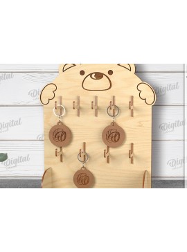 Σετ των 3 Intra απο ξύλο plywood 3mm-4mm πάχος Τρισδιάστατη κοπή με μπρελόκ με λέιζερ Δίασταση 6x6 cm INTRAFABR-121120887