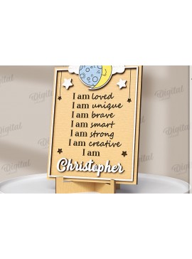 Σετ των 2 Intra απο ξύλο plywood 3mm-4mm πάχος 3D παιδική επιβεβαίωση κοπής με λέιζερ Δίασταση 30x20 cm INTRAFABR-121431182