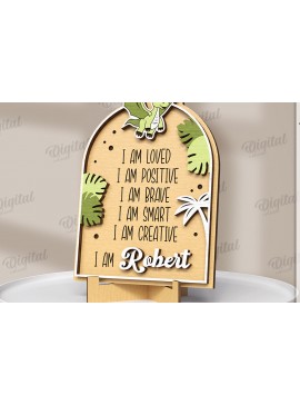 Σετ των 2 Intra απο ξύλο plywood 3mm-4mm πάχος 3D παιδική επιβεβαίωση κοπής με λέιζερ Δίασταση 30x20 cm INTRAFABR-121431240