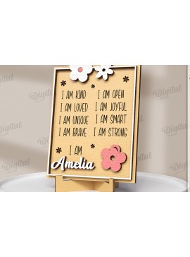 Σετ των 2 Intra απο ξύλο plywood 3mm-4mm πάχος 3D παιδική επιβεβαίωση κοπής με λέιζερ Δίασταση 30x20 cm INTRAFABR-121431339