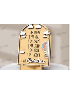Σετ των 2 Intra απο ξύλο plywood 3mm-4mm πάχος 3D παιδική επιβεβαίωση κοπής με λέιζερ Δίασταση 30x20 cm INTRAFABR-121431093