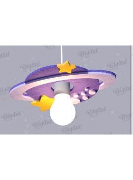 Σετ των 2 Intra απο ξύλο plywood 3mm-4mm πάχος 3D Kids Hanging Light Shade Cut  Δίασταση 30x20 cm INTRAFABR-119077746