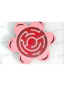 Σετ των 3 Intra απο ξύλο plywood 3mm-4mm πάχος 3D Kids Maze Toy . Λουλούδι Δίασταση 6x6 cm INTRAFABR-121526438