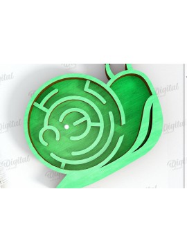 Σετ των 3 Intra απο ξύλο plywood 3mm-4mm πάχος 3D Kids Maze Toy . Σαλιγκάρι Δίασταση 6x6 cm INTRAFABR-121526209