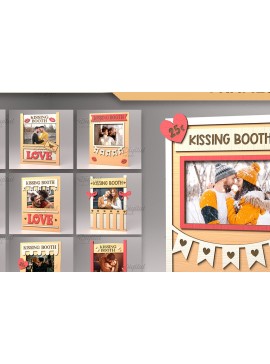 Σετ των 2 Intra απο ξύλο plywood 3mm-4mm πάχος 3D Kissing Booth Frames Δίασταση 20x30 cm INTRAFABR-86218879