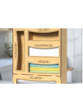 Σετ των 2 Intra απο ξύλο plywood 3mm-4mm πάχος 3D Organizer Κουζίνας Δίασταση 30x20 cm INTRAFABR-121437498