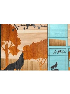 Σετ των 2 Intra απο ξύλο plywood 3mm-4mm πάχος Τοπίο τρισδιάστατης κοπής με λέιζερ Δίασταση 20x30 cm INTRAFABR-32688454