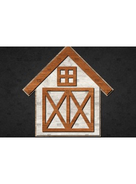 Σετ των 2 Intra απο ξύλο plywood 3mm-4mm πάχος 3d ,  Standing, Δίασταση 15x15 cm INTRAFABR-110840602