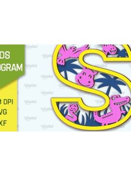 Intra απο ξύλο plywood 3mm-4mm πάχος Τρισδιάστατο μονόγραμμα κοπής με λέιζερ Letter S Δίασταση 30x20 cm INTRAFABR-108297114