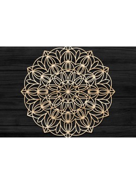 Σετ των 2 Intra απο ξύλο plywood 3mm-4mm πάχος Τρισδιάστατη , Mandala Δίασταση 30x30 cm INTRAFABR-73704336