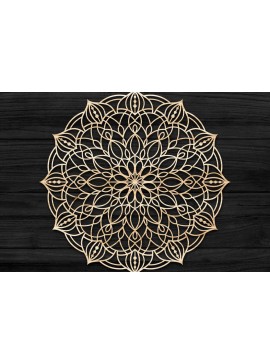 Σετ των 2 Intra απο ξύλο plywood 3mm-4mm πάχος Τρισδιάστατη , Mandala Δίασταση 30x30 cm INTRAFABR-73704386