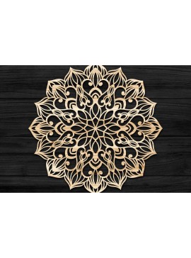Σετ των 2 Intra απο ξύλο plywood 3mm-4mm πάχος Τρισδιάστατη , Mandala Δίασταση 30x30 cm INTRAFABR-73704405
