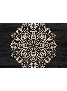 Intra απο ξύλο plywood 3mm-4mm πάχος Τρισδιάστατη , Mandala Δίασταση 30x30 cm INTRAFABR-73704418