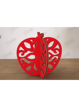 Σετ των 2 Intra απο ξύλο plywood 3mm-4mm πάχος 3D  Decor | Σχήμα μήλου |Διακόσμηση σπιτιού Δίασταση 30x20 cm INTRAFABR-113994409