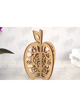 Intra απο ξύλο plywood 3mm-4mm πάχος 3D  Decor | Σχήμα μήλου |Διακόσμηση σπιτιού Δίασταση 30x20 cm INTRAFABR-113991995